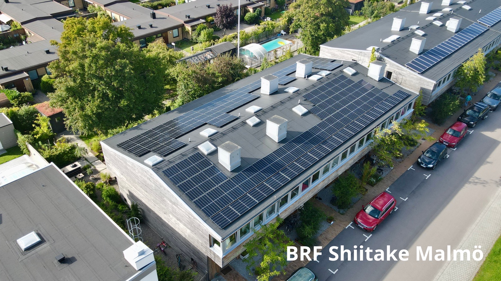 BRF Shiitake Malmö — solcellsinstallation bostadsrättsförening